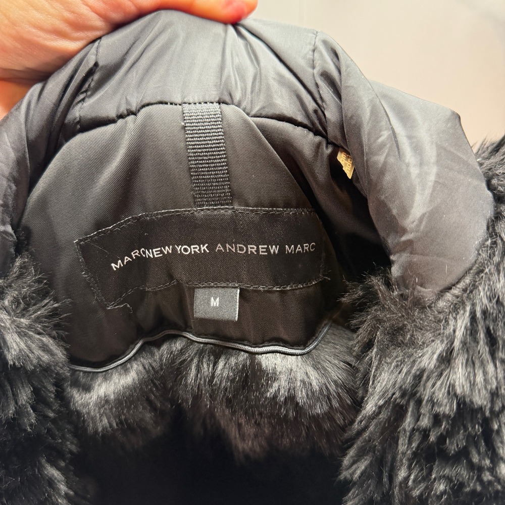 Marc New York Andrew Marc Phelix Faux Fur Lined Hooded‎ Jacket Medium - Picture 8 of 11